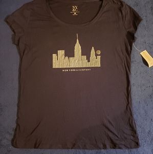 XL NY&CO Black Graphic Tee